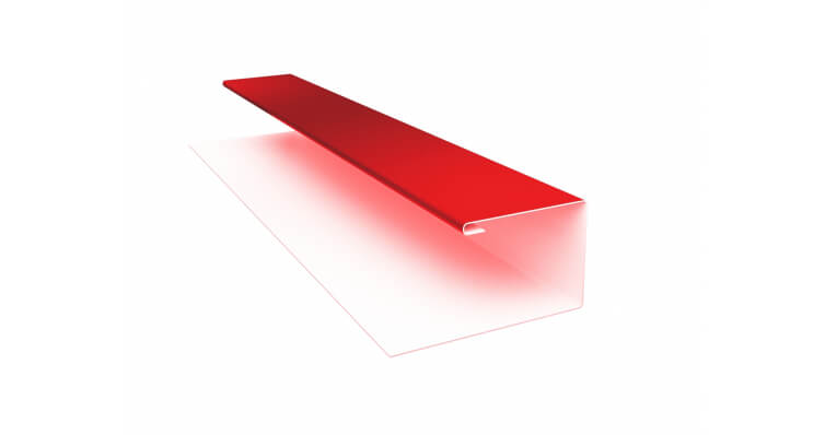 Планка П-образная Экобрус PE с пленкой RAL 3003 рубиново-красный