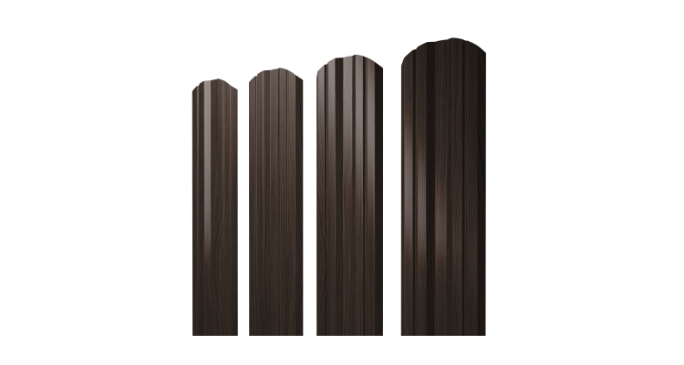 Штакетник Twin фигурный 0,45 Print Elite Coffee Wood TwinColor