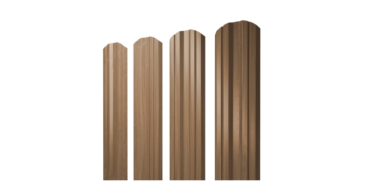 Штакетник Twin фигурный 0,45 Print Elite Honey Wood TwinColor