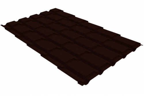 Профиль волновой  квадро профи 0,45 PE RR 32 темно-коричневый