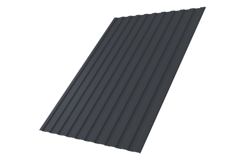 Профнастил С8А 0,4 PE RAL 7024 мокрый асфальт