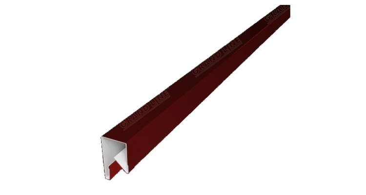 Планка П-образная заборная 17 PE с пленкой RAL 3011 коричнево-красный