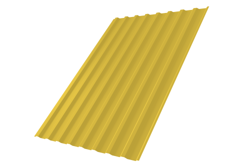 Профнастил С20В 0,45 PE RAL 1018 цинково-желтый