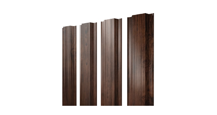 Штакетник Прямоугольный с прямым резом 0,45 Print Elite Cherry Wood TwinColor