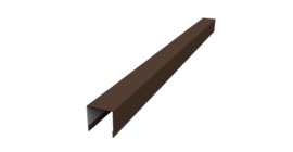 Планка вертикальная лицевая для забора жалюзи Palermo 0,45 Drap ST RAL 8017 шоколад (2,5м)