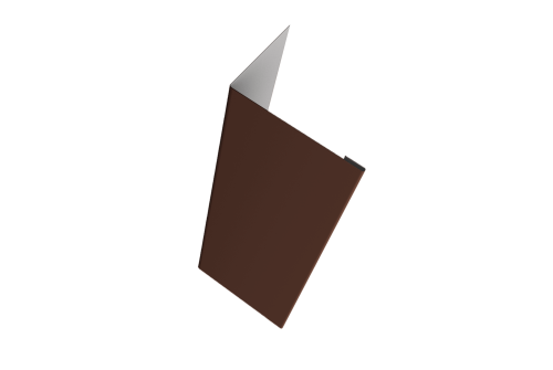 Нащельник для калиток и ворот 25х35 жалюзи Milan, Tokyo, Palermo 0,5 Drap RAL 8017 шоколад (L1,68)