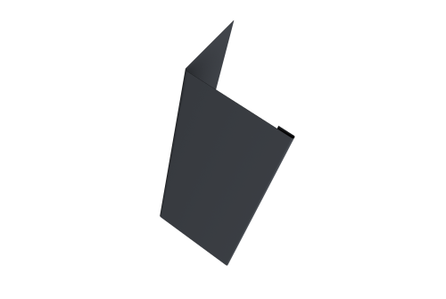 Нащельник для калиток и ворот 25х35 жалюзи Milan, Tokyo, Palermo 0,45 Drap-double TX RAL 7024 мокрый асфальт (L2,5)