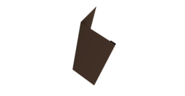 Нащельник для калиток и ворот 25х35 жалюзи Milan, Tokyo, Palermo 0,45 Drap-double TX RAL 8017 шоколад (L2,5)