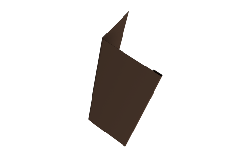 Нащельник для калиток и ворот 25х35 жалюзи Milan, Tokyo, Palermo 0,45 Drap-double TX RAL 8017 шоколад (L2,5)